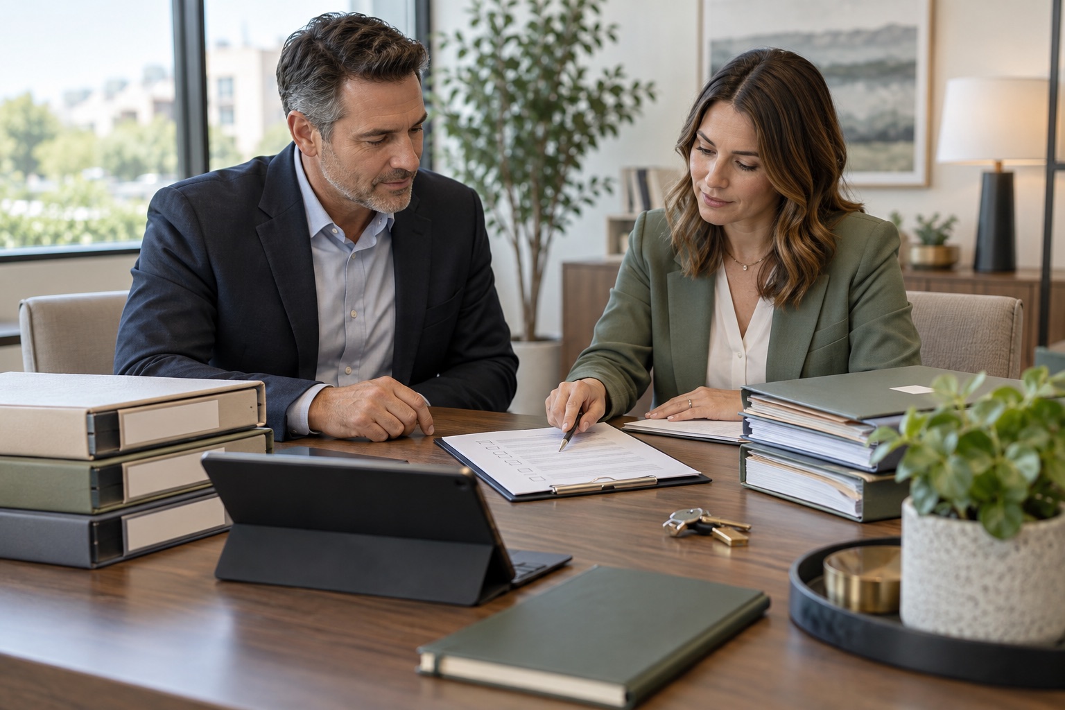 HOA management teams organizing records during a company transition